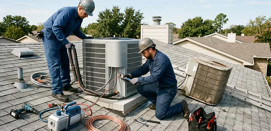 Condensing Unit Installation in Bonita