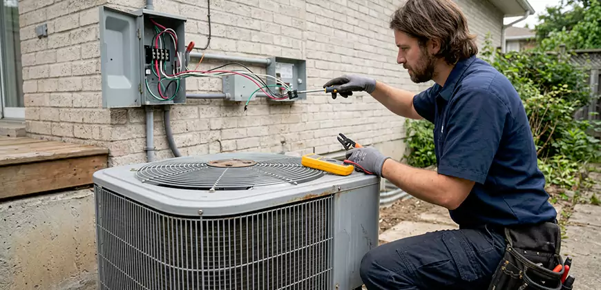 Exterior AC Unit Electrical Repair in Bonita
